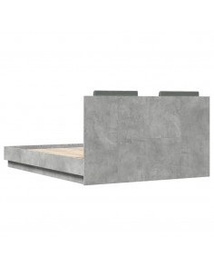 Giroletto Testiera Grigio Cemento 135x190 cm Legno Multistrato