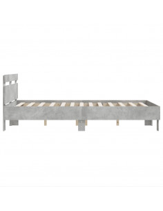 Giroletto Testiera Grigio Cemento 135x190 cm Legno Multistrato