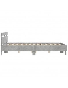Giroletto Testiera Grigio Cemento 140x190 cm Legno Multistrato