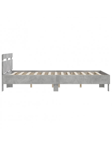 Giroletto Testiera Grigio Cemento 140x200 cm Legno Multistrato