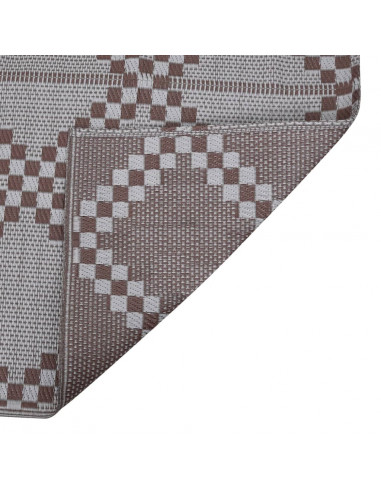 Tappeto da Esterno Marrone 140x200 cm in PP