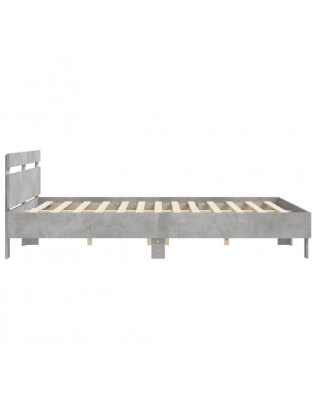 Giroletto Testiera Grigio Cemento 200x200 cm Legno Multistrato