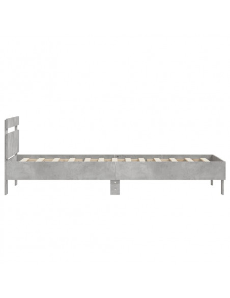 Giroletto Testiera Grigio Cemento 75x190 cm Legno Multistrato