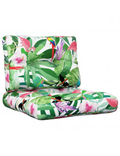 Cuscini per Pallet 2 pz Multicolori in Tessuto