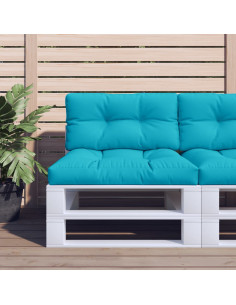 Cuscini per Pallet 2 pz Turchese in Tessuto