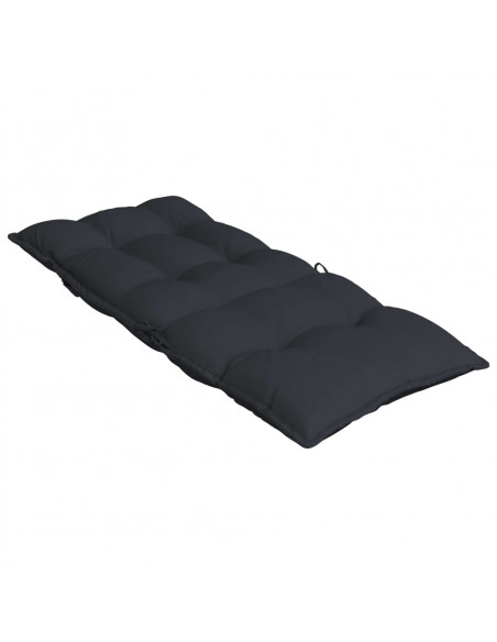 Cuscini per Sedia con Schienale Alto 6pz Nero in Tessuto Oxford