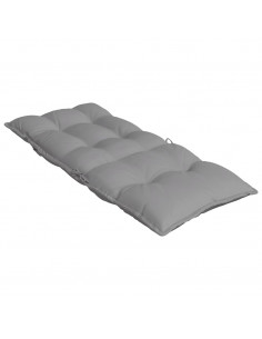 Cuscini per Sedia Schienale Alto 2 pz Grigio Tessuto Oxford