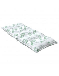 Cuscini Sedia Schienale Alto 6 pz Motivo Foglie Tessuto Oxford