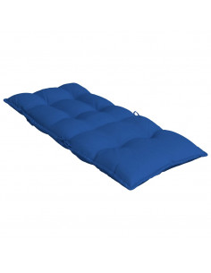 Cuscini Sedia con Schienale Alto 2 pz Blu Reale Tessuto Oxford