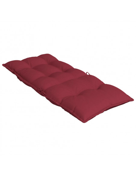 Cuscini Sedia con Schienale Alto 2 pz Rosso Vino Tessuto Oxford