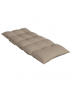 Cuscini per Sedia con Schienale Alto 6pz Tortora Tessuto Oxford