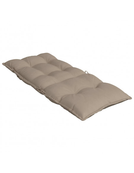 Cuscini per Sedia con Schienale Alto 6pz Tortora Tessuto Oxford