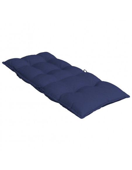 Cuscini Sedia Schienale Alto 2 pz Blu Marino in Tessuto Oxford