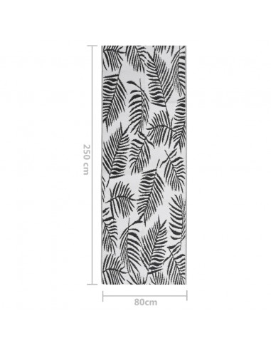 Tappeto per Esterno Nero 80x250 cm in PP