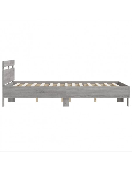 Giroletto Testiera Grigio Sonoma 135x190 cm Legno Multistrato