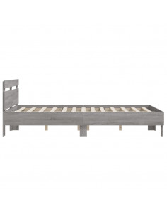 Giroletto Testiera Grigio Sonoma 140x190 cm Legno Multistrato