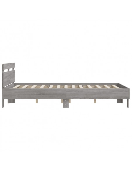 Giroletto Testiera Grigio Sonoma 140x190 cm Legno Multistrato