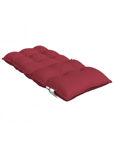 Cuscini per Sedia Schienale Basso 4pz Rosso Vino Tessuto Oxford