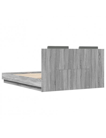 Giroletto Testiera Grigio Sonoma 140x200 cm Legno Multistrato