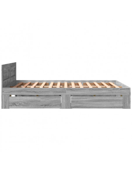 Giroletto Testiera Grigio Sonoma 150x200 cm Legno Multistrato