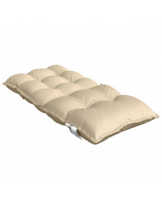 Cuscini per Sedia Schienale Basso 4 pz Beige in Tessuto Oxford
