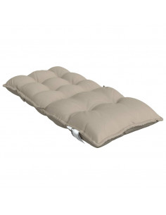 Cuscini per Sedia Schienale Basso 4pz Tortora in Tessuto Oxford