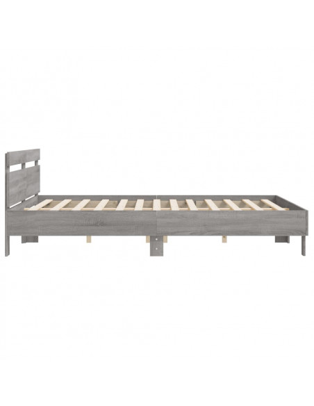 Giroletto Testiera Grigio Sonoma 180x200 cm Legno Multistrato