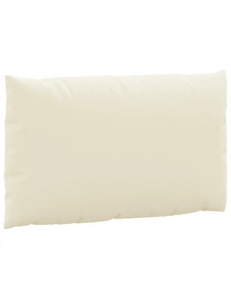 Cuscini per Pallet 3 pz Bianco Crema in Tessuto Oxford