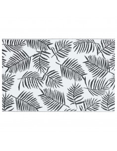 Tappeto da Esterni Bianco e Nero 80x150 cm in PP 2