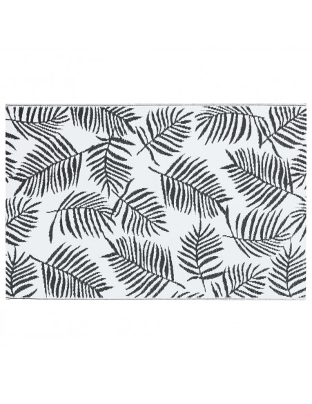 Tappeto da Esterni Bianco e Nero 80x150 cm in PP