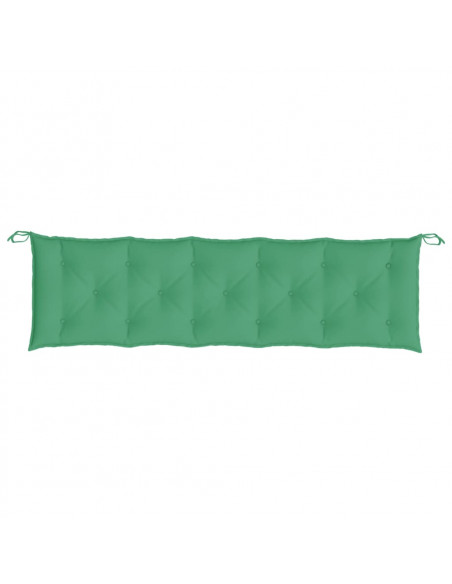 Cuscini Panca da Giardino 2pz Verdi 180x50x7cm Tessuto Oxford