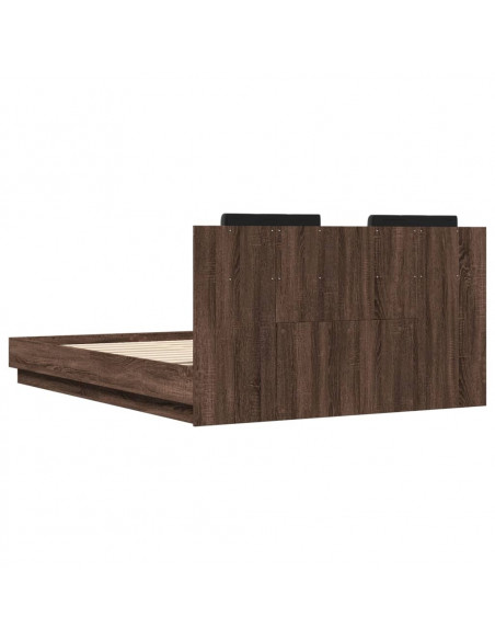 Giroletto Testiera Rovere Marrone 120x200 cm Legno Multistrato