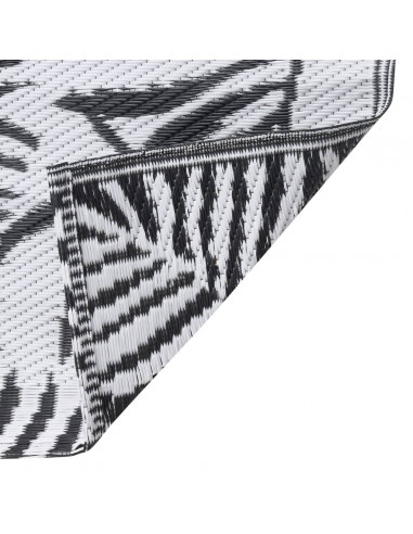 Tappeto da Esterni Bianco e Nero 80x150 cm in PP