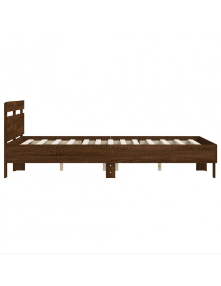 Giroletto Testiera Rovere Marrone 135x190 cm Legno Multistrato
