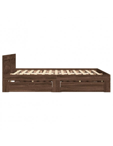 Giroletto Testiera Rovere Marrone 140x200 cm Legno Multistrato