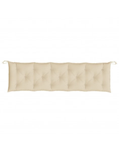 Cuscini Panca da Giardino 2pz Beige 180x50x7 cm Tessuto Oxford