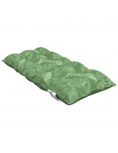 Cuscini Sedia Schienale Basso 2 pz Motivo Foglie Tessuto Oxford