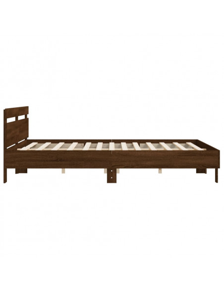 Giroletto Testiera Rovere Marrone 180x200 cm Legno Multistrato