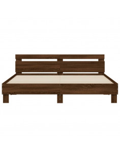 Giroletto Testiera Rovere Marrone 200x200 cm Legno Multistrato