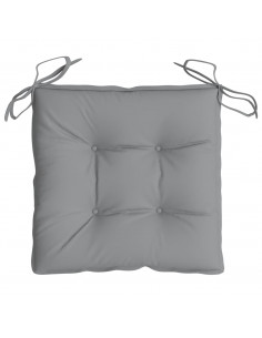 Cuscini per Sedia 2 pz Grigi 50x50x7 cm Tessuto Oxford