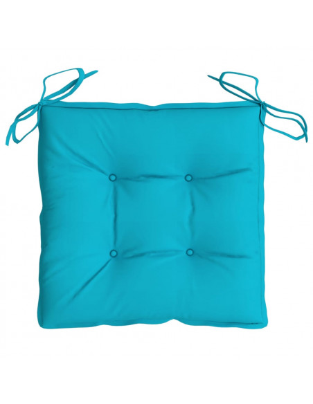 Cuscini per Sedia 4 pz Turchese 40x40x7 cm Tessuto