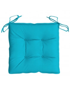 Cuscini per Sedia 2 pz Turchese 40x40x7 cm Tessuto