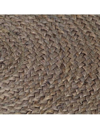 Tappeto Lavorato a Mano in Juta Rotondo 120 cm Grigio