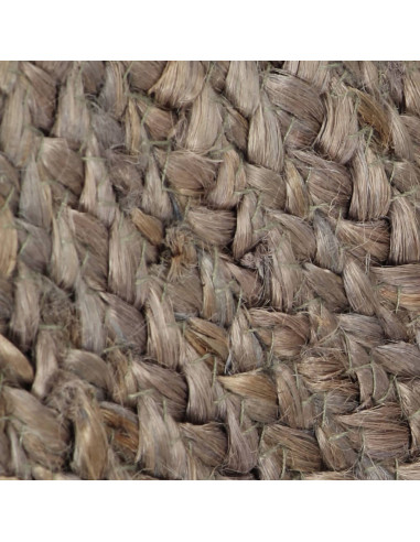 Tappeto Lavorato a Mano in Juta Rotondo 120 cm Grigio