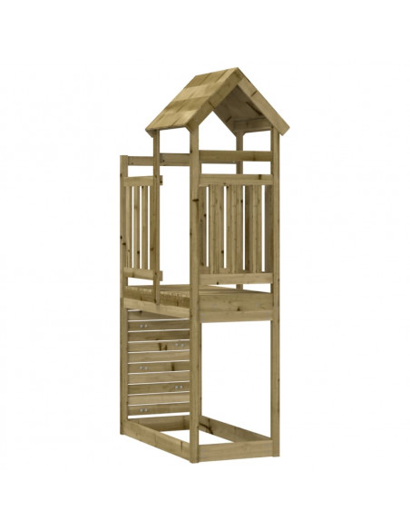 Torre da Gioco con Arrampicata 53x110x214 cm in Pino Impregnato