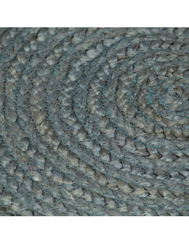 Tappeto Lavorato a Mano in Juta Rotondo 120 cm Verde Oliva