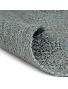 Tappeto Lavorato a Mano in Juta Rotondo 150 cm Verde Oliva 2