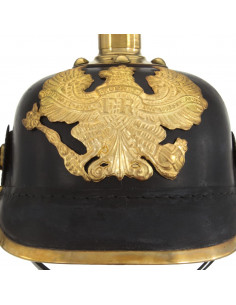 Elmo da Soldato Tedesco Prussiano per LARP in Acciaio Nero