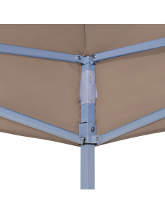 Tetto per Tendone per Feste 6x3 m Grigio Talpa 270 g/m²