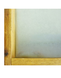 Fioriera a 2 Ripiani in Legno Massello di Acacia e Zinco